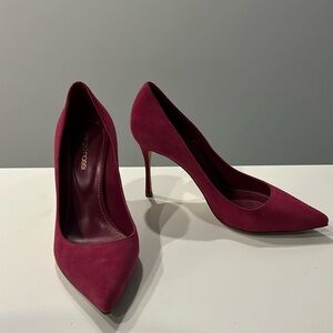 Sergio Rossi - pink magenta suede stiletto heels